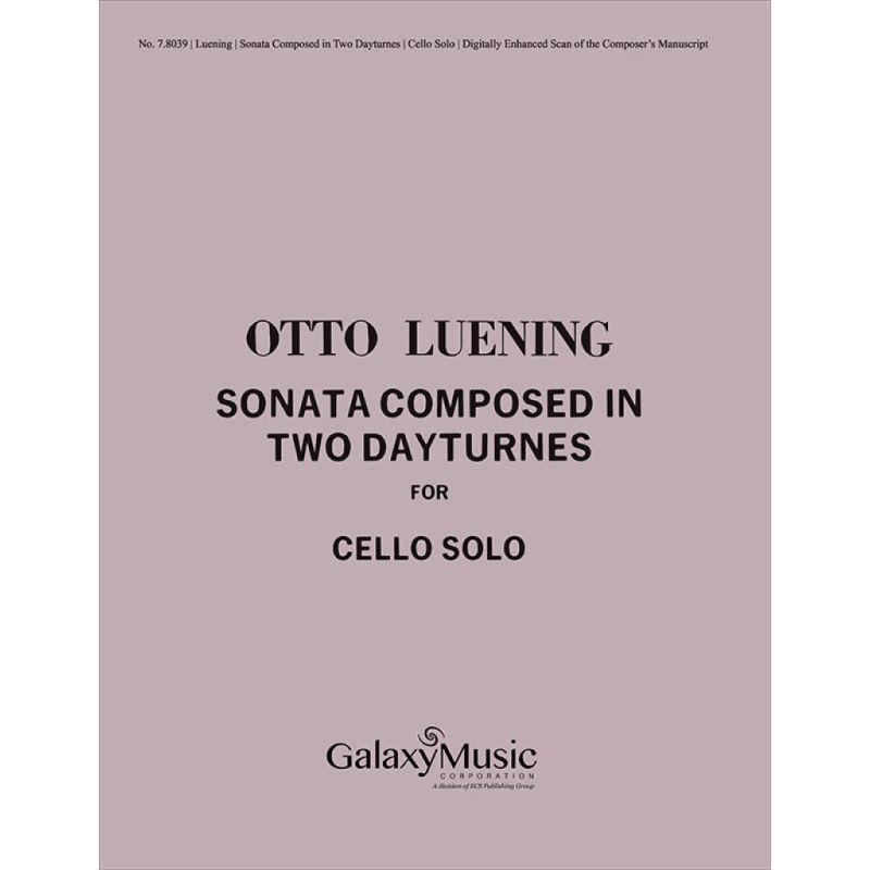 Luening, Otto - Sonata Composed in Two Dayturns