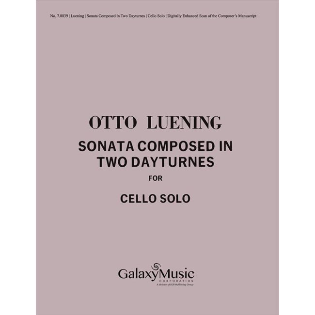 Luening, Otto - Sonata Composed in Two Dayturns