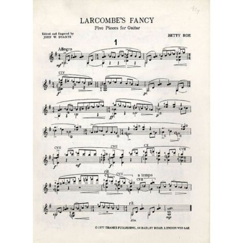 Roe, Betty - Larcombe's Fancy