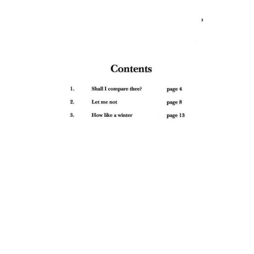Wetherell, Eric - 3 Shakespeare Sonnets