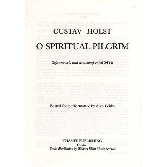 Holst, Gustav - O Spiritual Pilgrim