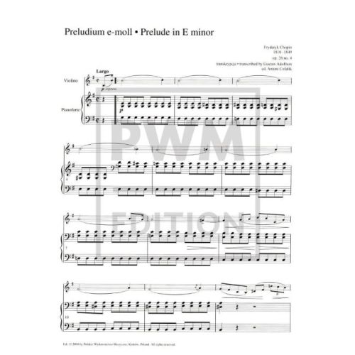 Chopin, Frederic - Famous Transcriptions for violin and Piano Book 1