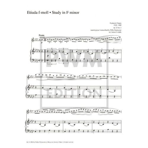 Chopin, Frederic - Famous Transcriptions for violin and Piano Book 1