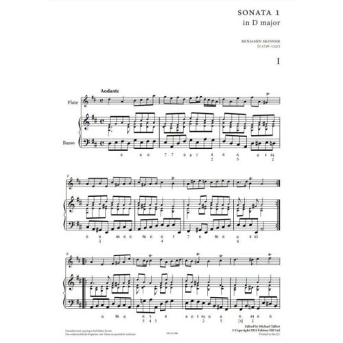 Skinner, Benjamin - Six Solos (sonatas) for Flute or Violine and Basso Continuo 1 Vol. 1