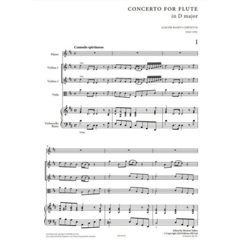 Cervetto, Giacomo - Concerto in D Major