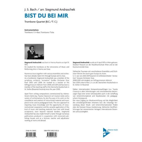 Bach, Johann Sebastian - Bist du bei mir
