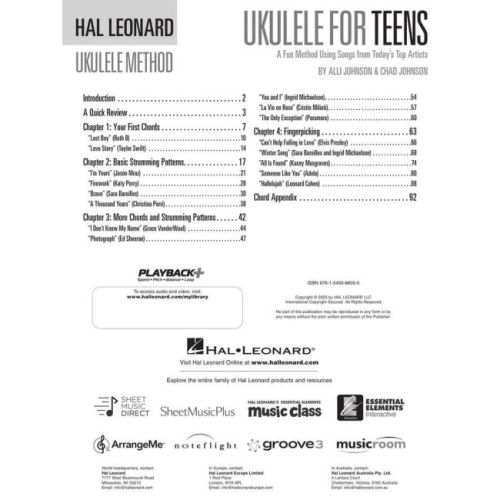 Hal Leonard Ukulele for Teens Method