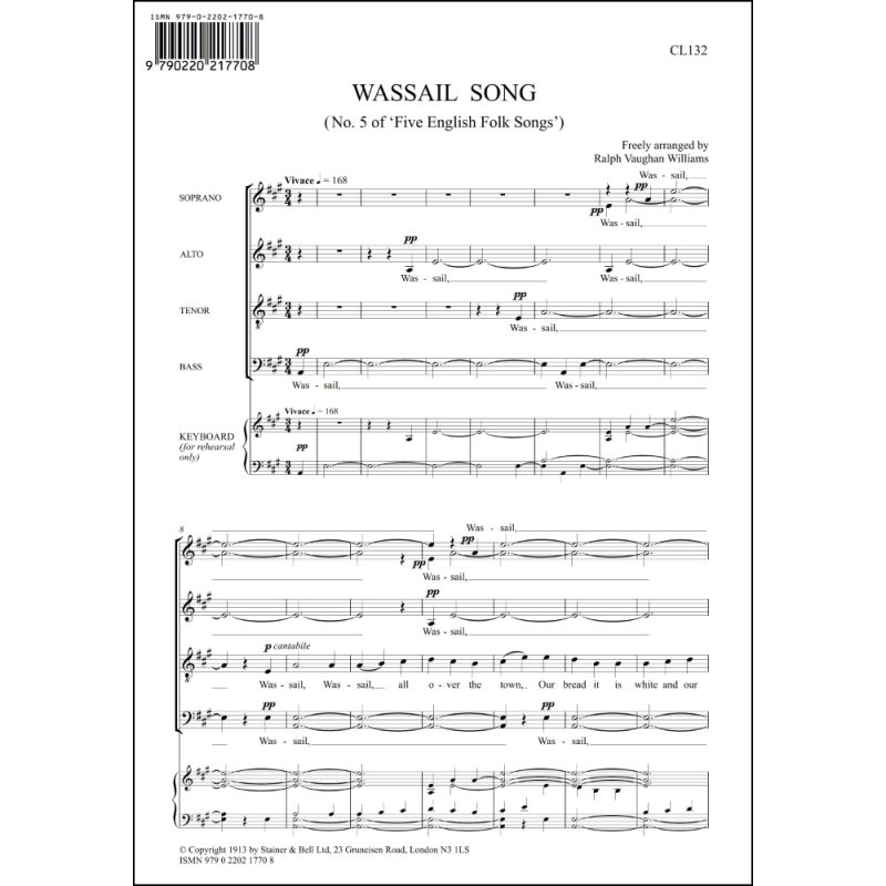 Vaughan Williams, Ralph - Wassail Song