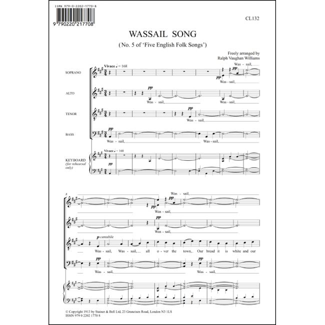 Vaughan Williams, Ralph - Wassail Song