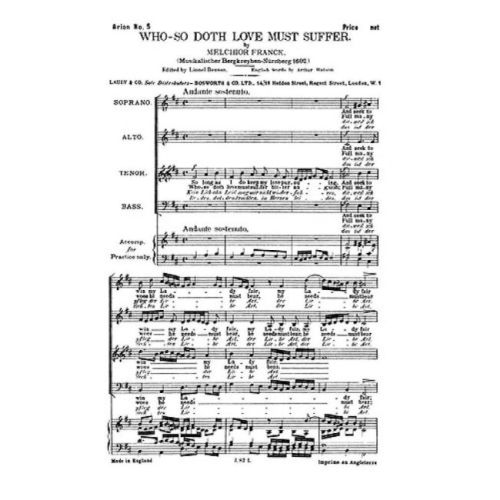 Franck, Melchior - Who So...