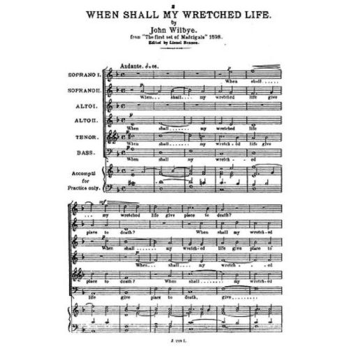 Wilbye, John - When Shall...