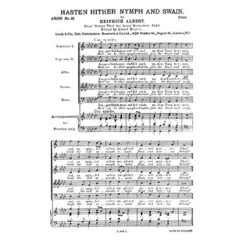 Albert, H. - Hasten Hither...