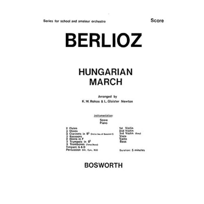 Berlioz, H Hungarian March Rokos