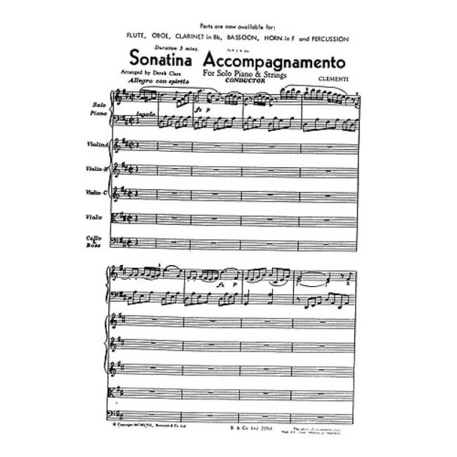 Clementi, Muzio - Sonatina Accompagnamento Clare