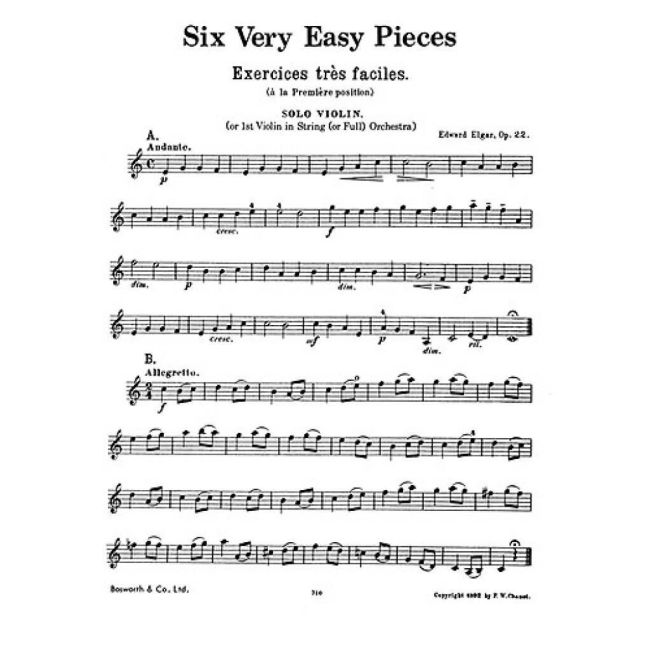 Elgar, Edward - Six Very Easy Pieces Op.22