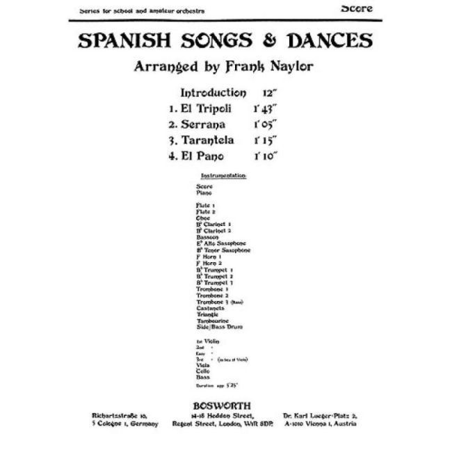 Spanish Songs And Dances Naylor