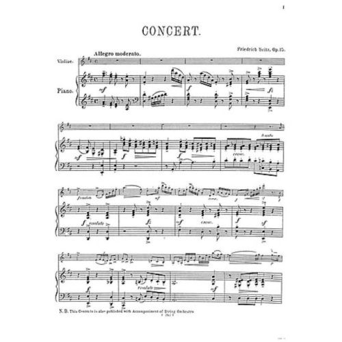 Friedrich Seitz: Concerto...