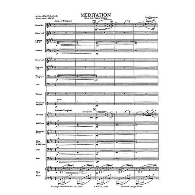 Meditation From Thais (Score And Parts)