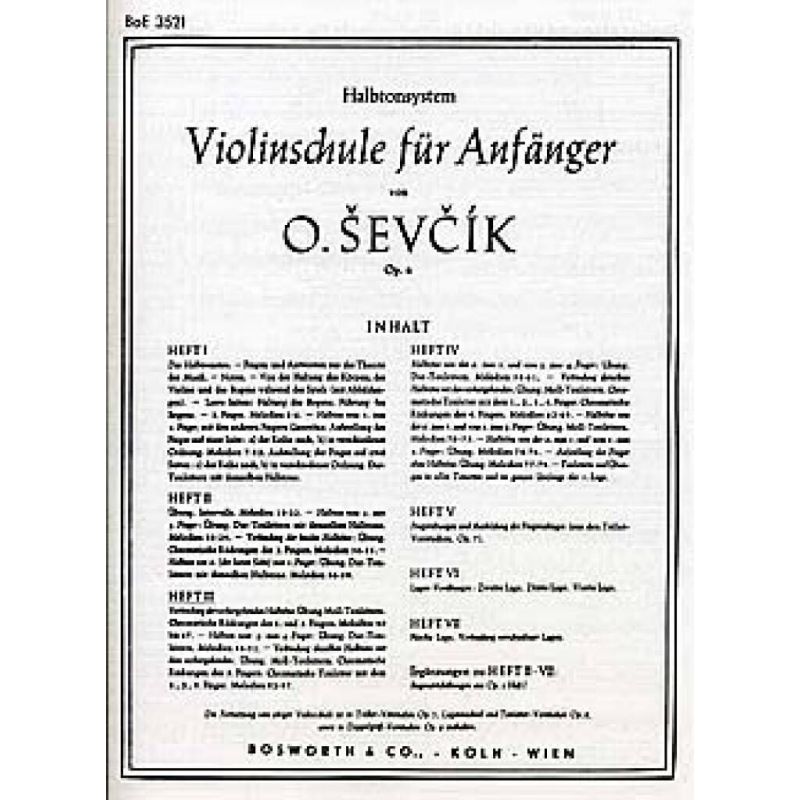 Sevcik, Otakar - Violin Method For Beginners Op. 6 Part 3