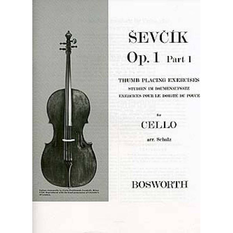 Sevcik, Otakar - Thumb Placing Exercises for Cello Op.1 Part 1