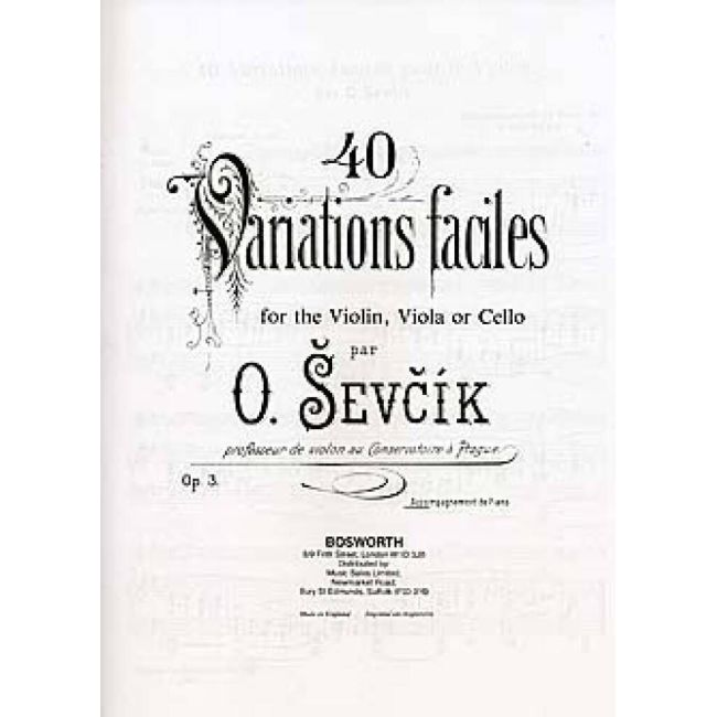 Sevcik, Otakar - 40 Variations Faciles