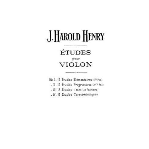 J., H. Henry - 12 Etudes...