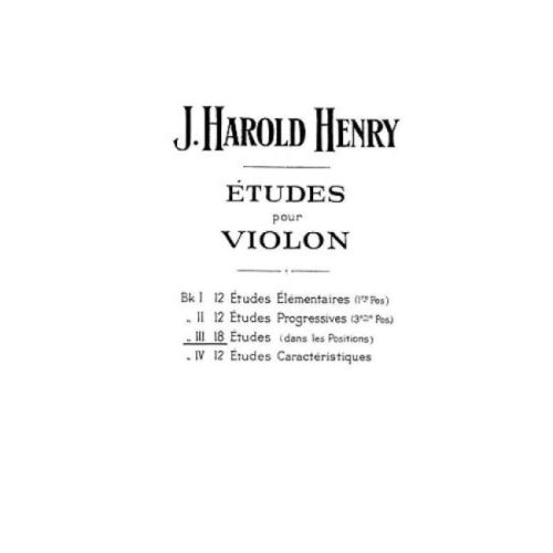 J., H. Henry - Etudes...