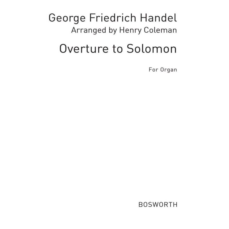 Händel, Georg Friedrich - Overture Soloman