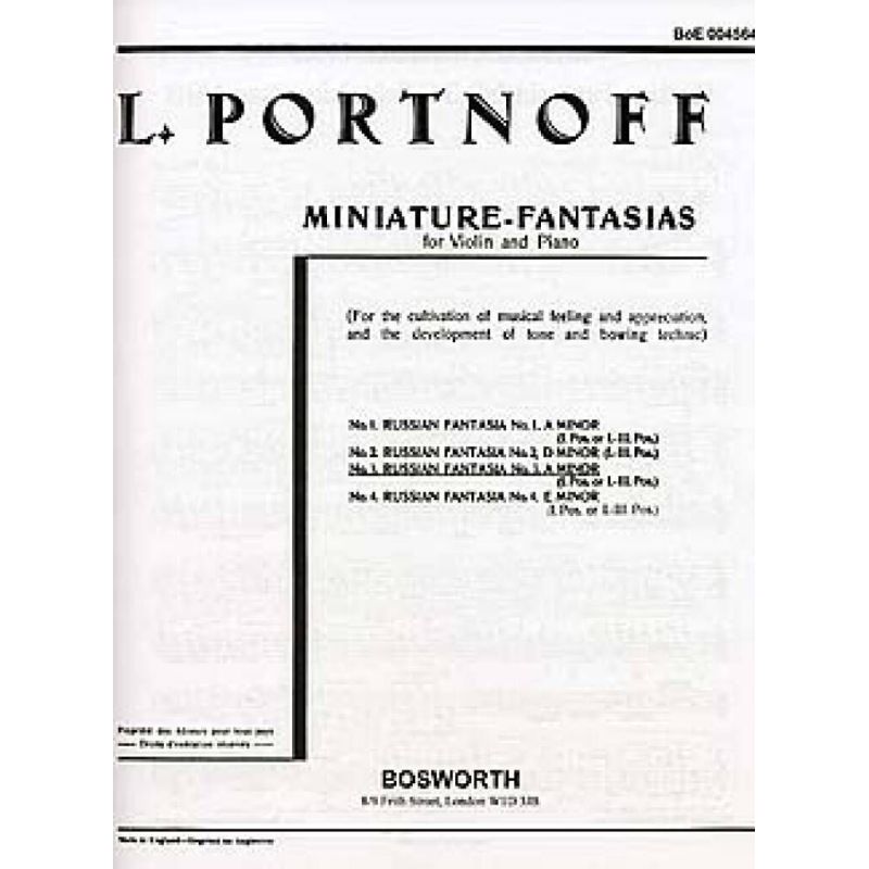 Portnoff, Leo - Russian Fantasy No. 3 in A minor