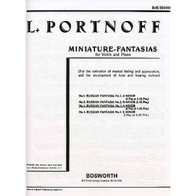 Portnoff, Leo - Russian Fantasy No. 3 in A minor