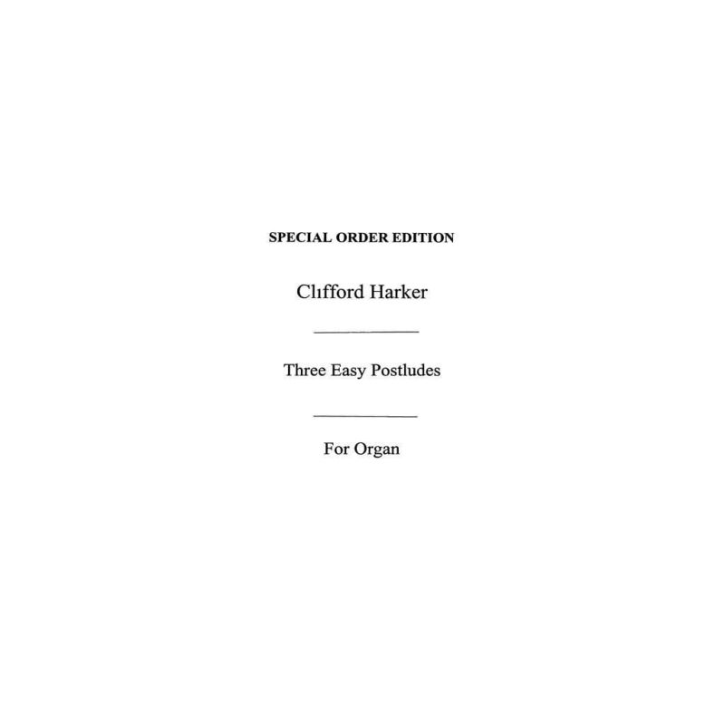 Three Easy Postludes For Organ