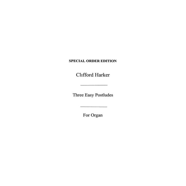 Three Easy Postludes For Organ