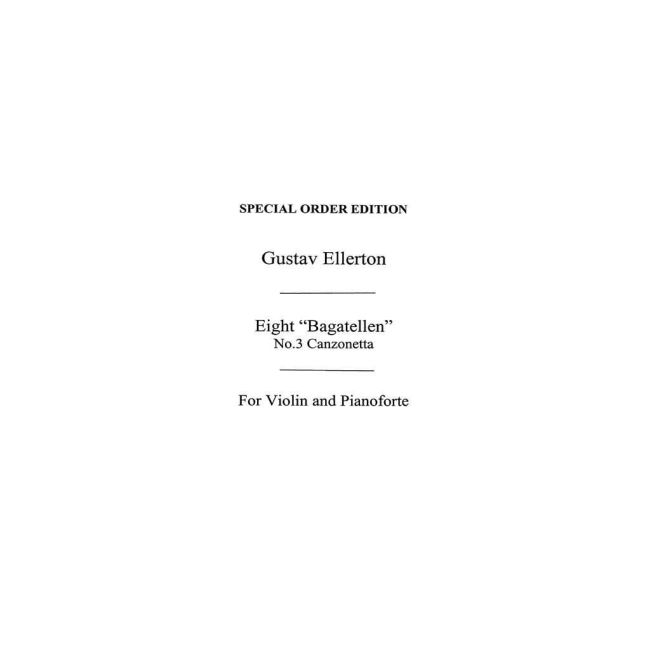 Canzonetta For Violin And Piano Op.18 No.3