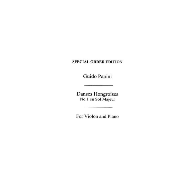 Hungarian Dance No.1 In G For Violin And Piano