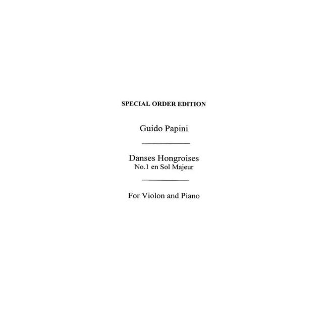 Hungarian Dance No.1 In G For Violin And Piano