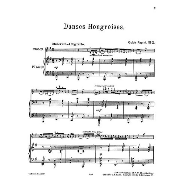 Hungarian Dance No.2 In G For Violin And Piano
