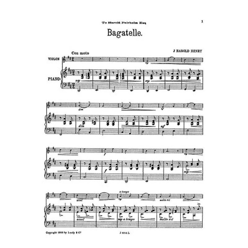 J., H. Henry - Bagatelle