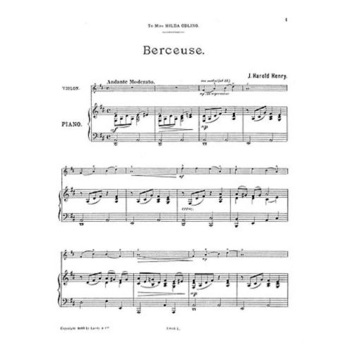 J., H. Henry - Berceuse
