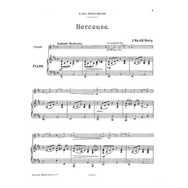 J., H. Henry - Berceuse