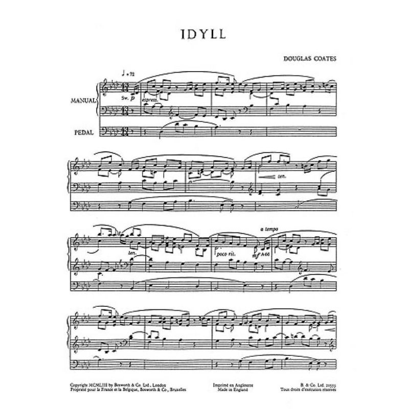 Douglas Coates: Idyll For Organ