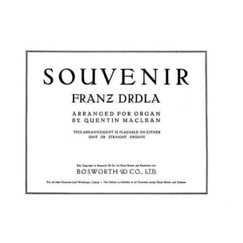 Souvenir For Organ