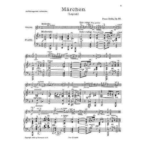 Drdla, F Marchen Op.80