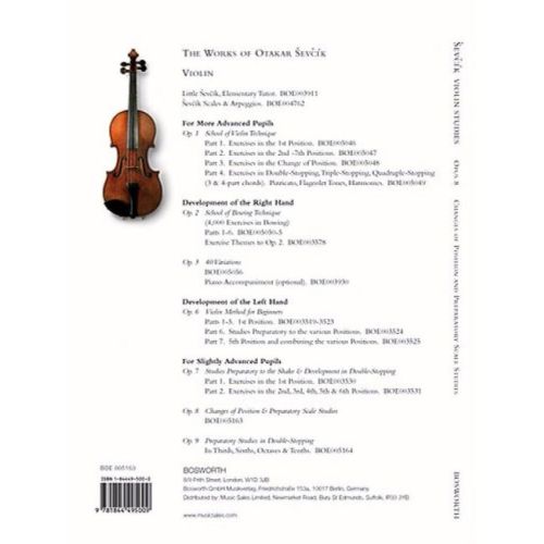 Sevcik, Otakar - Violin Studies Opus 8