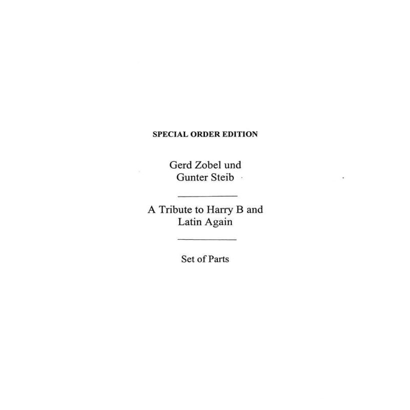 Zobel, G A Tribute To Harry B/Latin Again Tocm Bnd