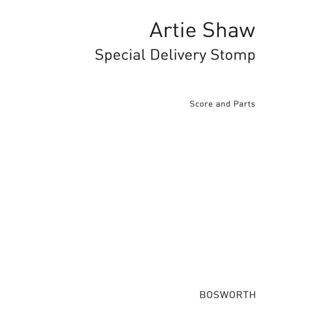 Shaw, Artie - Special Delivery Stomp Jzsh Bnd