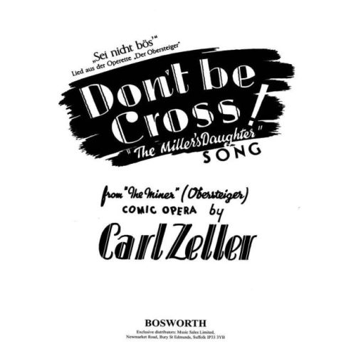 Don't Be Cross (Sei Nicht Bos)