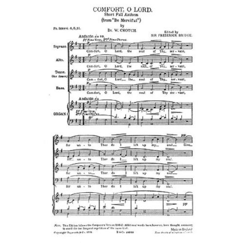 W. Crotch: Comfort O Lord...
