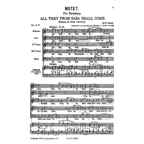 Handl, J Motets All They...