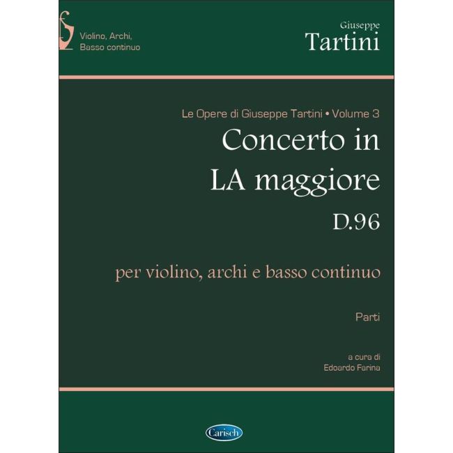 Tartini, Giuseppe - Volume 03 : Concerto in la Maggiore D 96