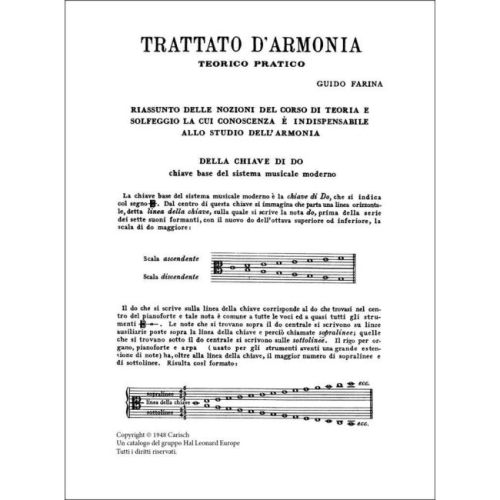 Farina, Guido - Trattato Di Armonia Vol. 1